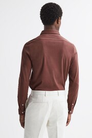 Reiss Copper Viscount Slim Fit Mercerised Cotton Jersey Shirt - Image 5 of 5