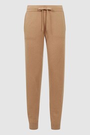 Reiss Camel Elsa Wool Blend Drawstring Joggers - Image 2 of 4