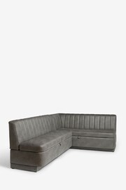 Buy Monza Faux Leather Dark Grey Anderson Corner Corner Storage Dining ...