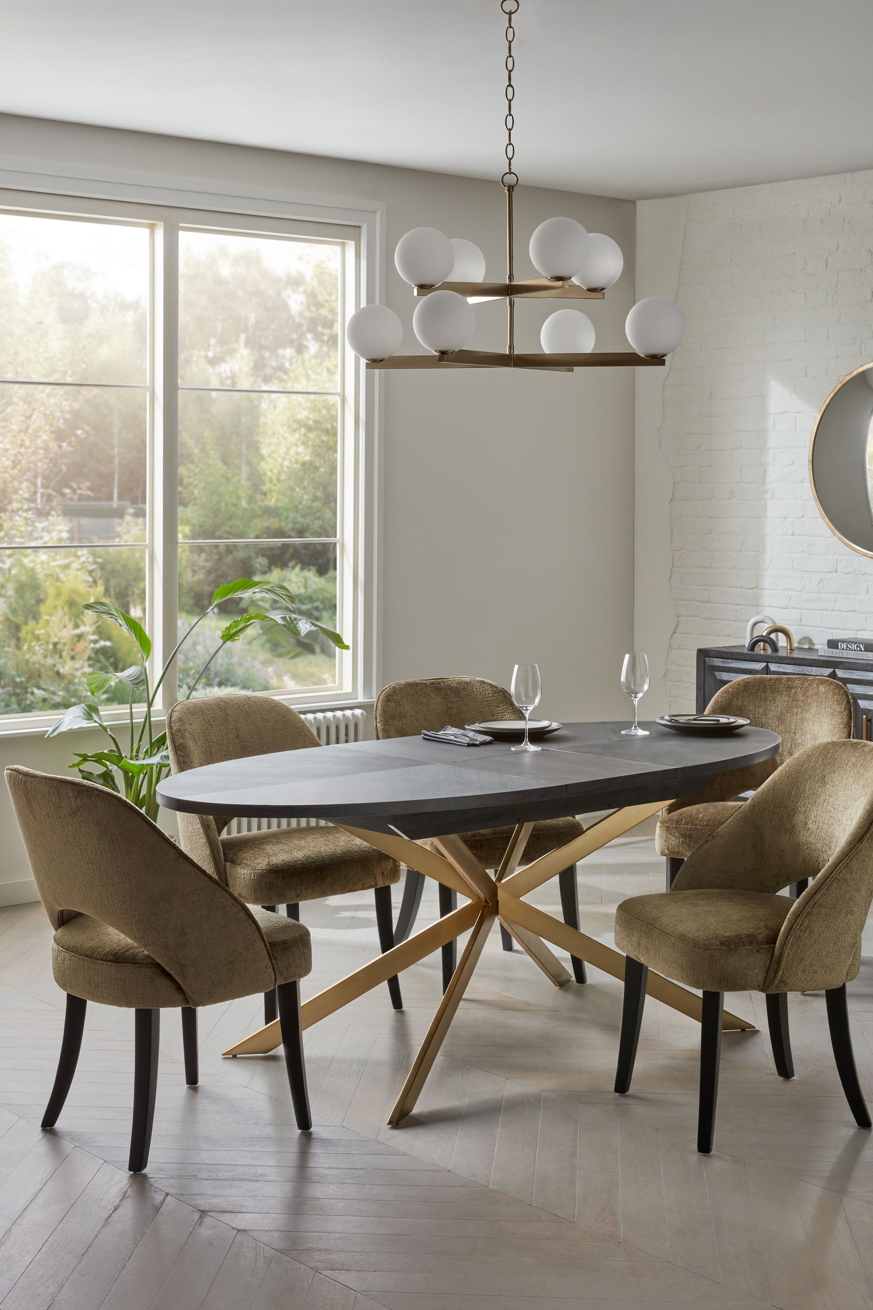 Kenzo 9 piece dining set gold cheap