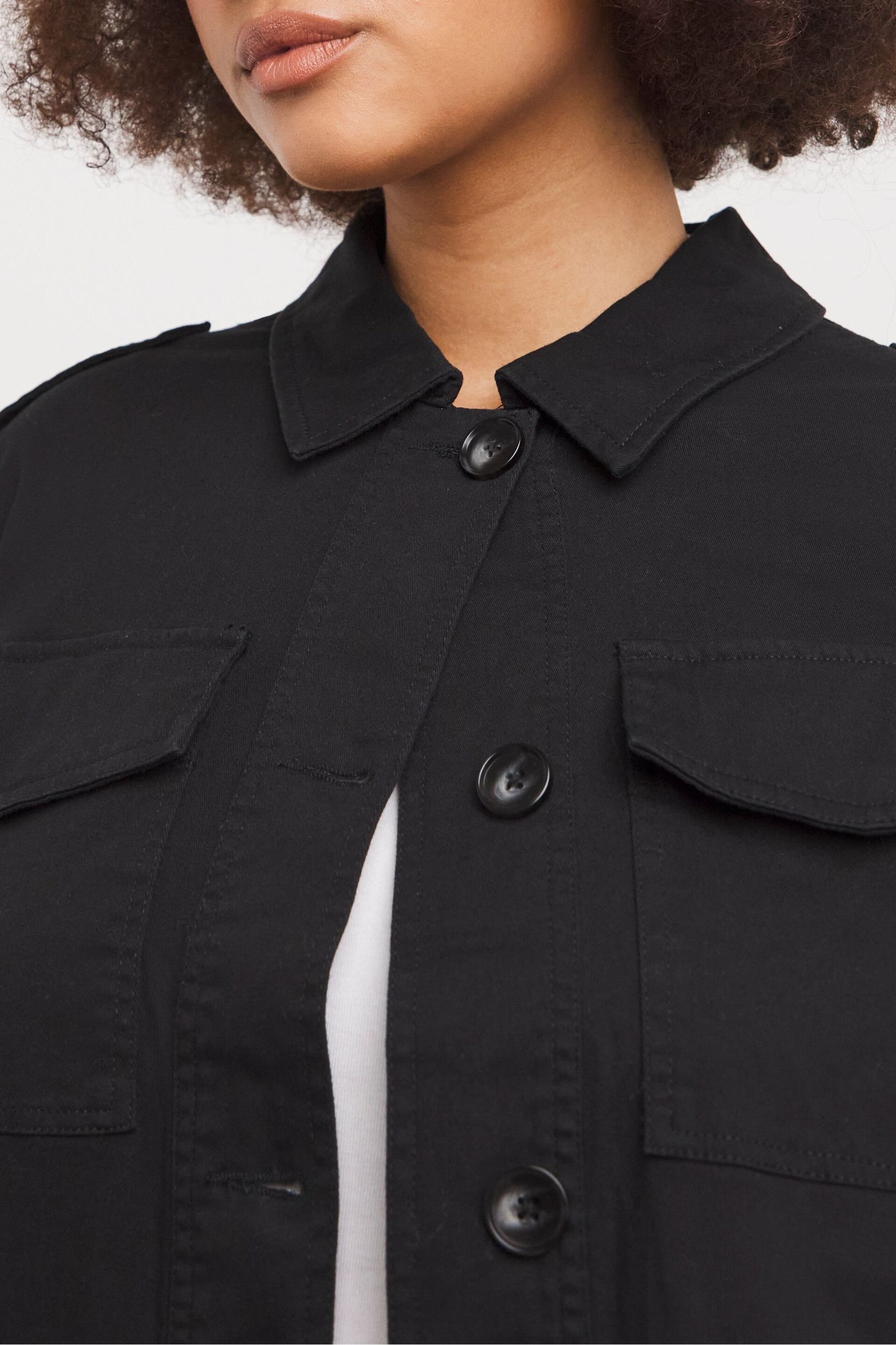 Simply Be Black Utility Jacket - Image 4 of 4