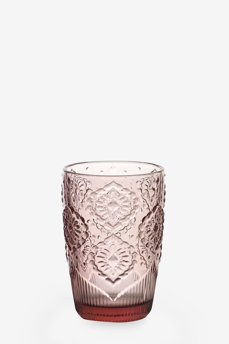 Set of 4 Pink Sophia Tumbler Glasses - Image 4 of 4