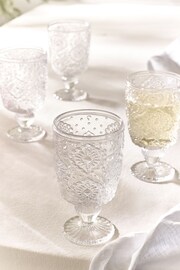 Set of 4 Clear Sophia Wine Glasses - Image 6 of 8