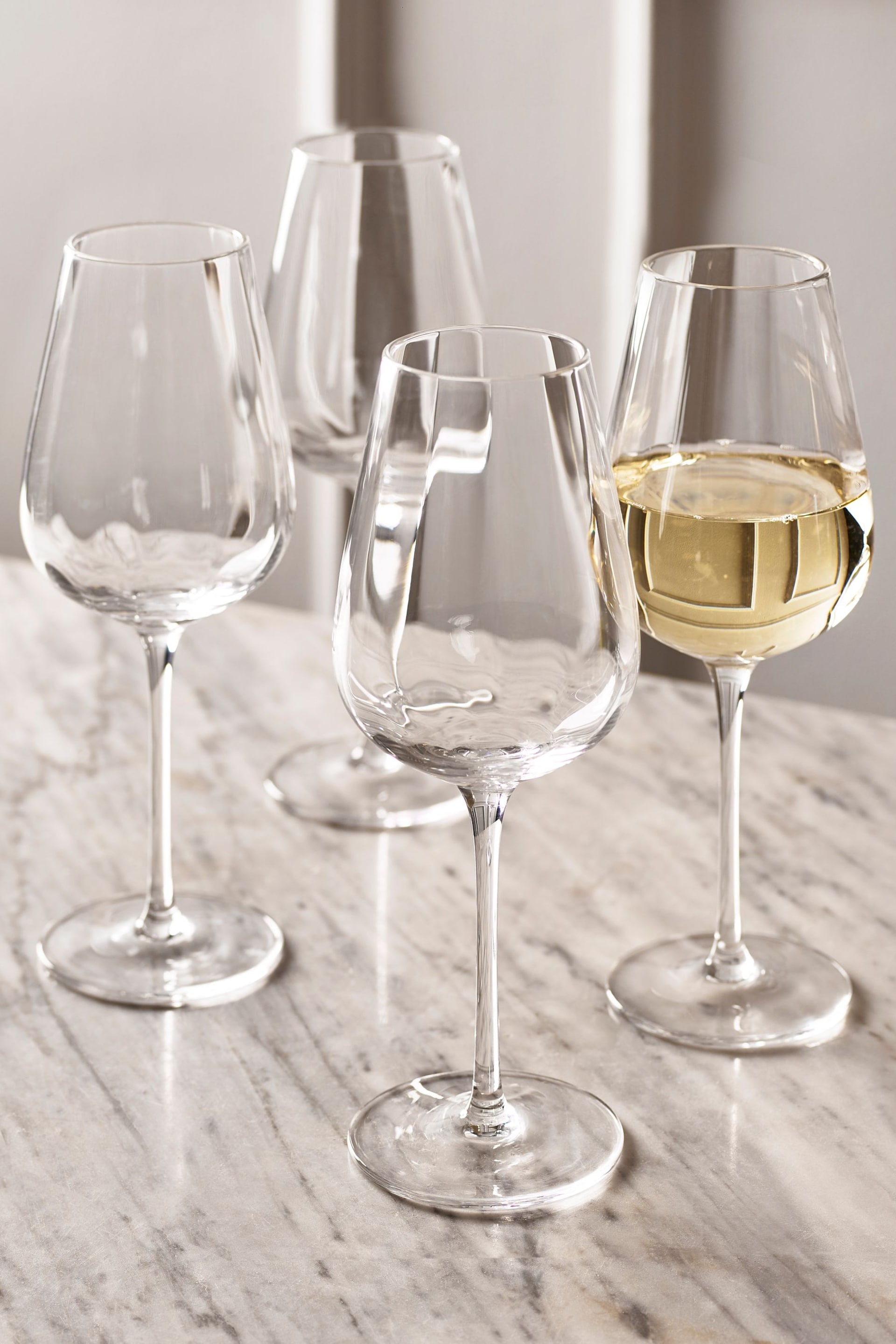 Set of 4 Clear Kya Wine Glasses - Image 1 of 6