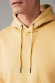 Yellow Regular Fit Jersey Cotton Rich Overhead Hoodie - Image 4 of 8