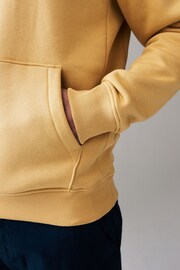 Yellow Regular Fit Jersey Cotton Rich Overhead Hoodie - Image 5 of 8