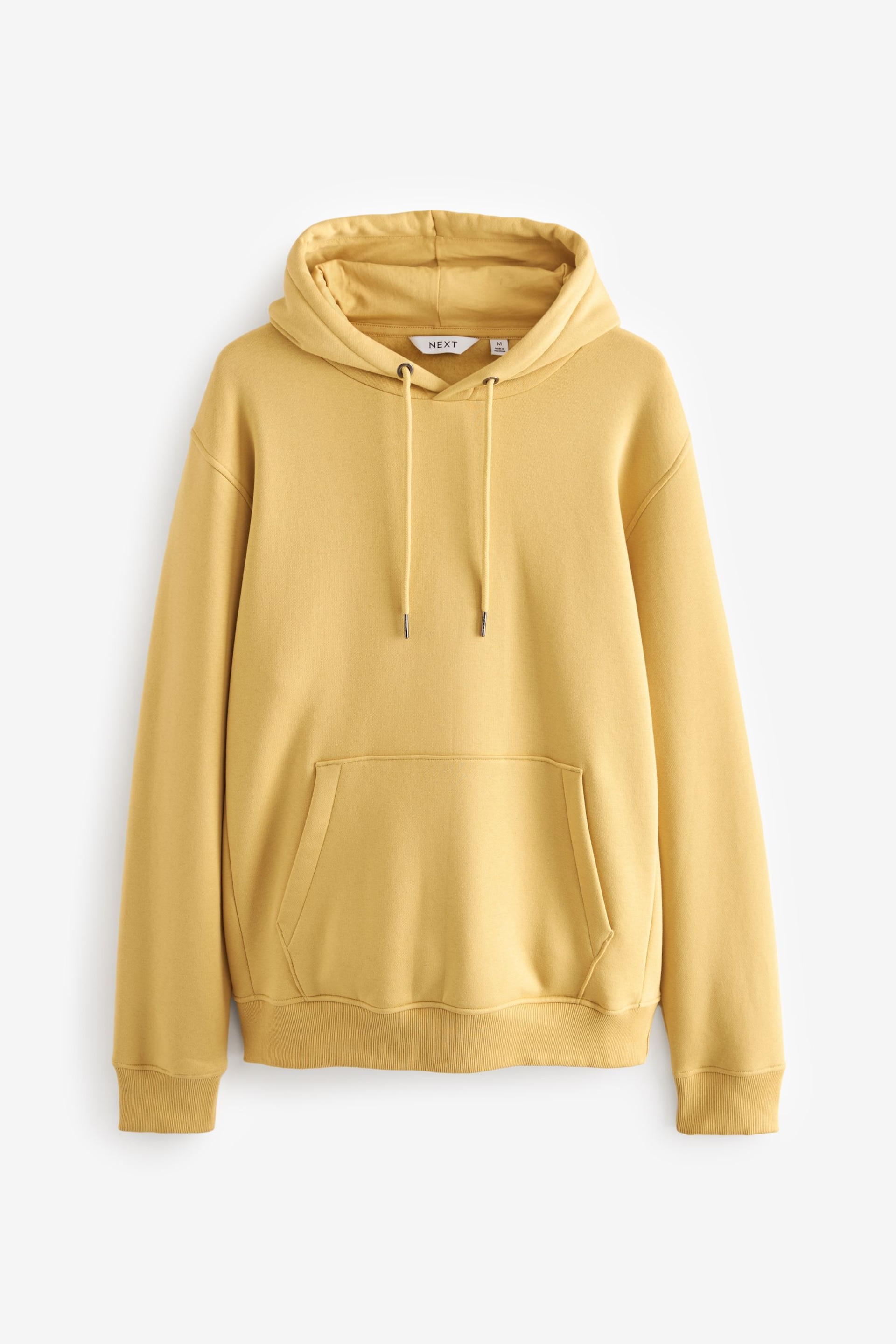 Yellow Regular Fit Jersey Cotton Rich Overhead Hoodie - Image 6 of 8