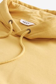 Yellow Regular Fit Jersey Cotton Rich Overhead Hoodie - Image 7 of 8