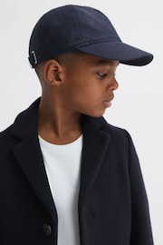 Reiss Navy Gable Junior Single Breasted Epsom Overcoat - Image 3 of 6