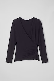 LK Bennett Eames Jersey Wrap Top - Image 4 of 4