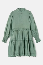 Angel & Rocket Green Cordelia Vintage Frill Long Sleeve Dress - Image 3 of 5