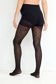 Black Check Maternity Pattern Tights - Image 3 of 3