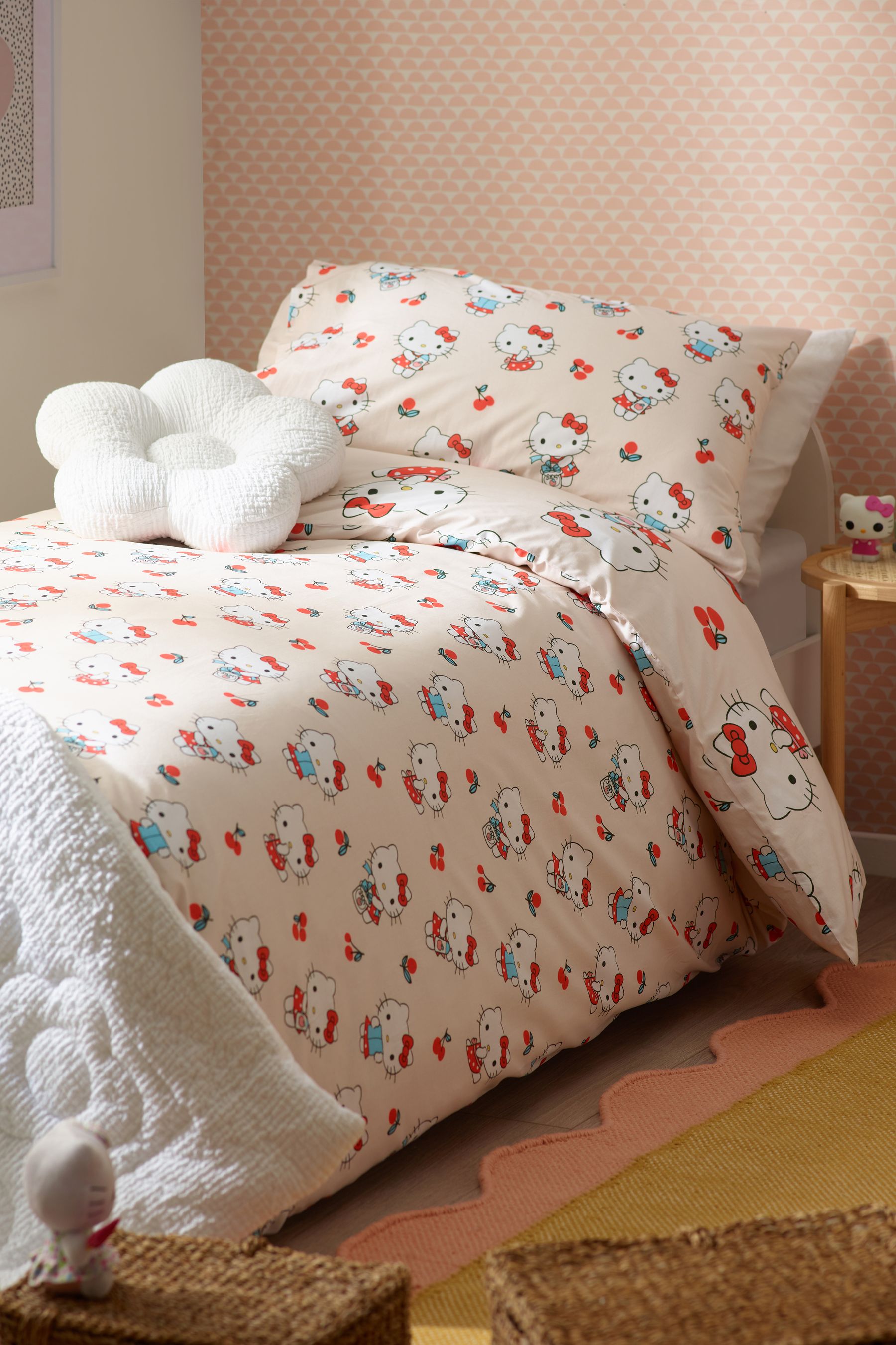 Buy Natural Hello Kitty 100 Cotton Duvet Cover and Pillowcase Set from Next Ireland