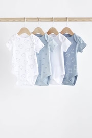 Blue Bear Baby Short Sleeve Bodysuit 4 Pack - Image 1 of 6