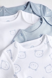 Blue Bear Baby Short Sleeve Bodysuit 4 Pack - Image 4 of 6