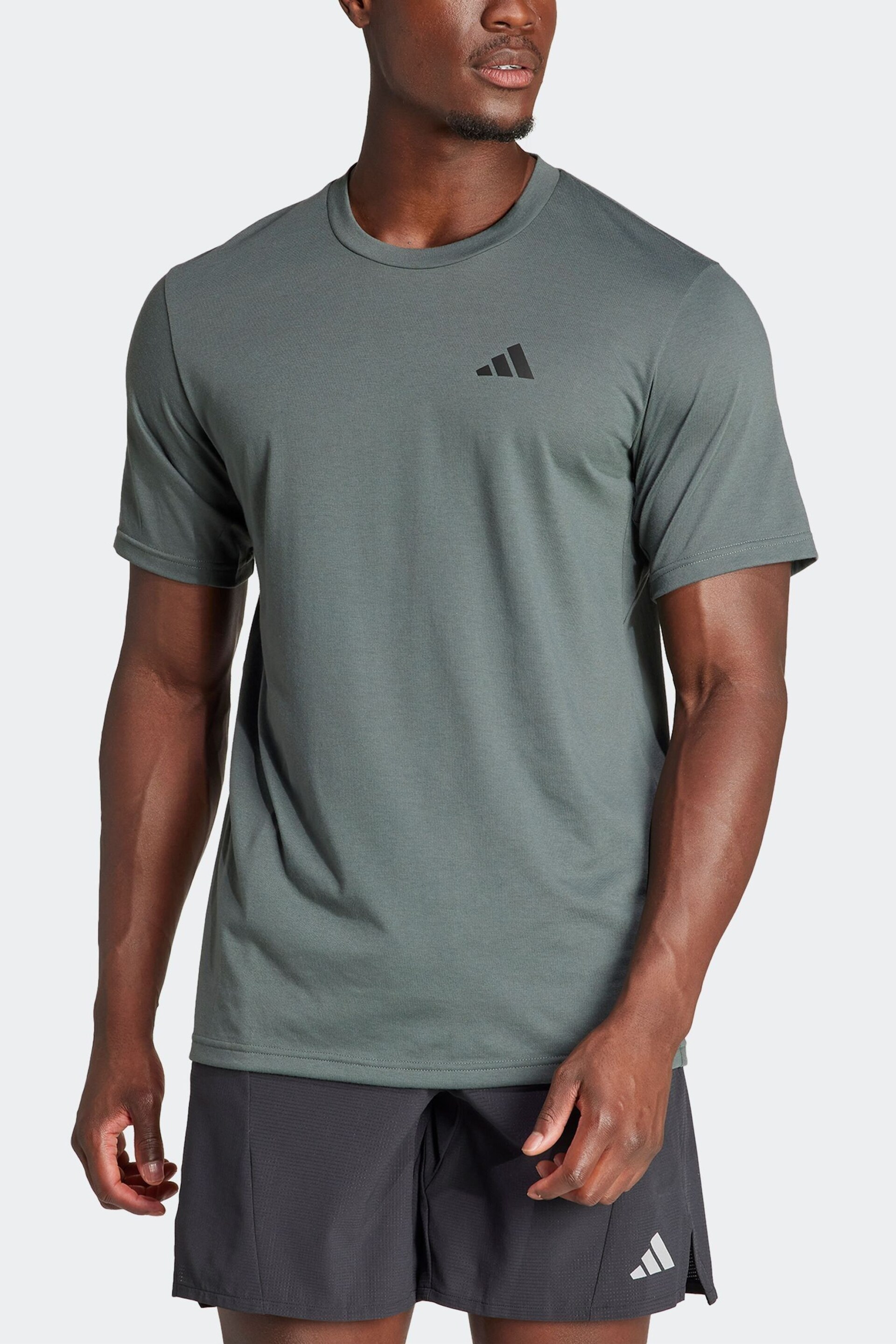 adidas Light Grey Train Essentials Feelready Training T-Shirt - Image 3 of 8