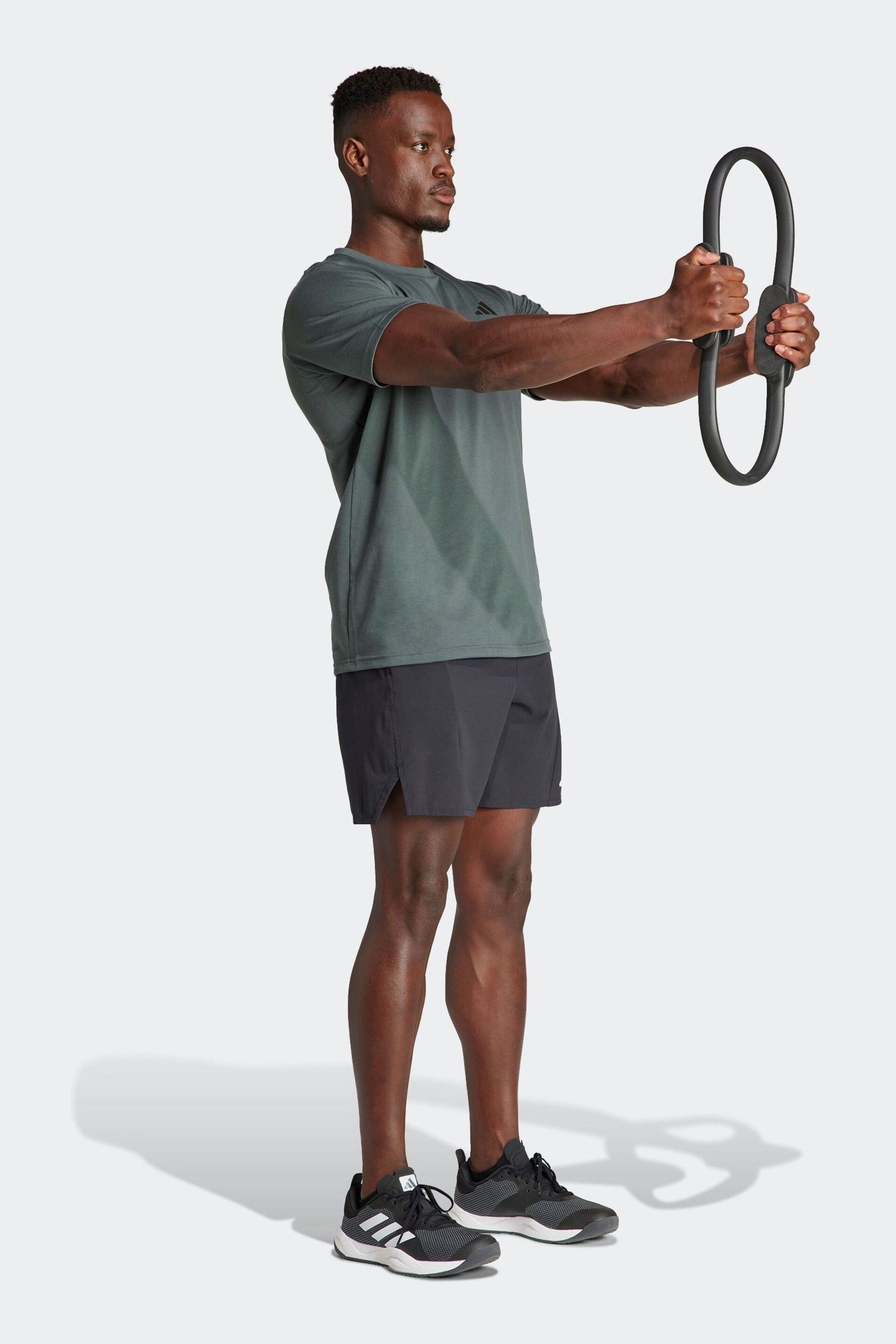 adidas Light Grey Train Essentials Feelready Training T-Shirt - Image 5 of 8