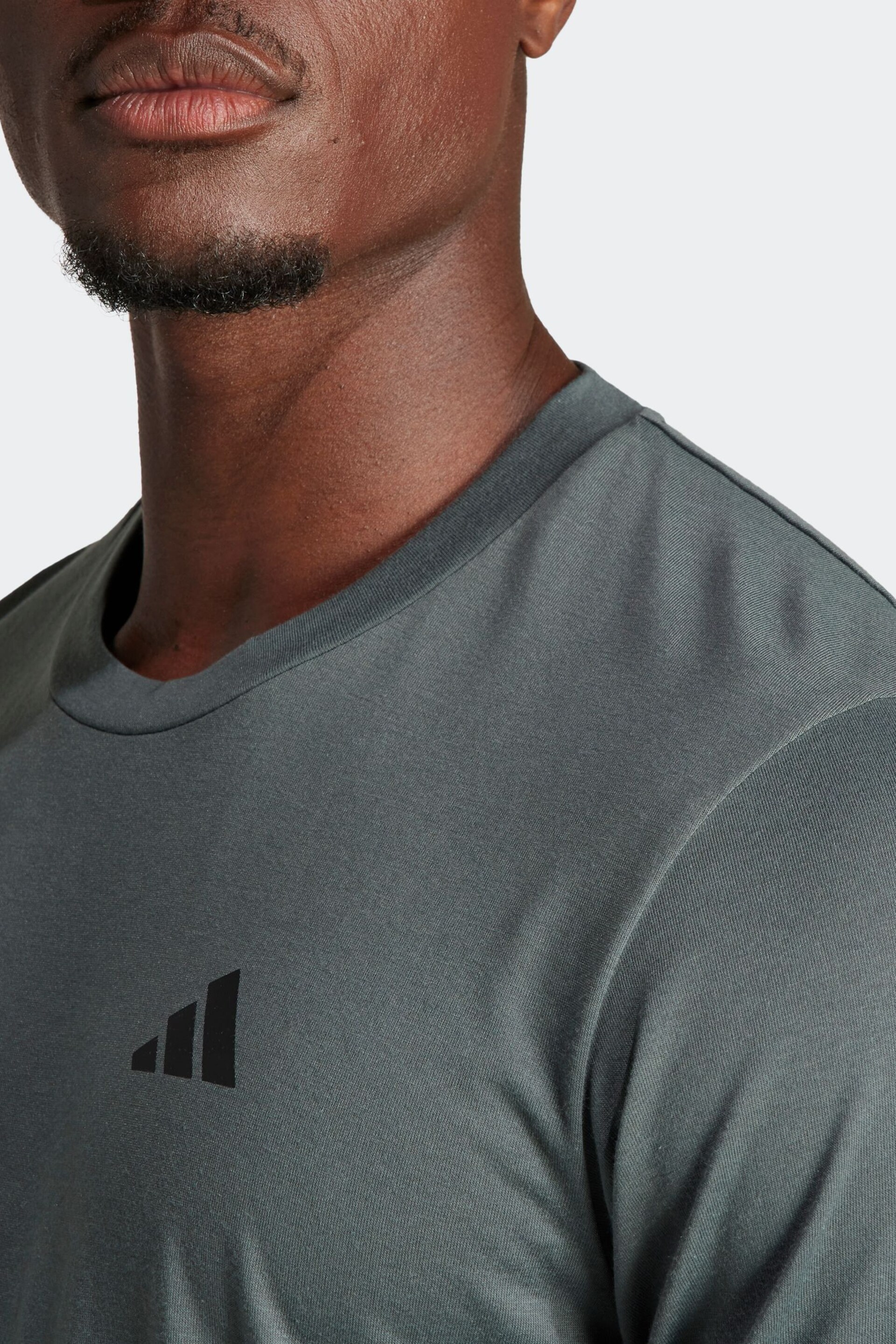 adidas Light Grey Train Essentials Feelready Training T-Shirt - Image 6 of 8