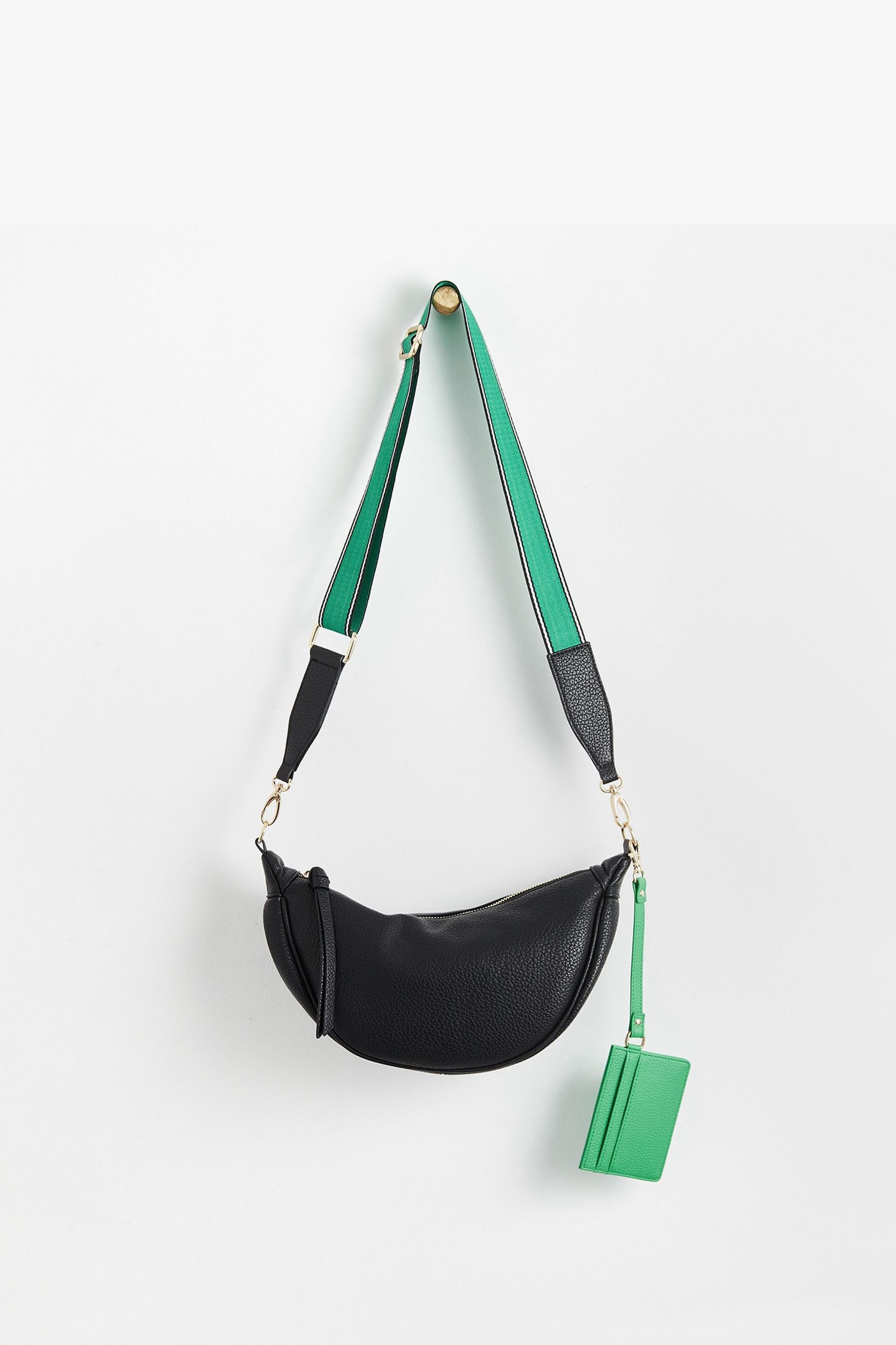 Buy Oliver Bonas Black Stripe Betty Crossbody Belt Bag from the Next UK online shop