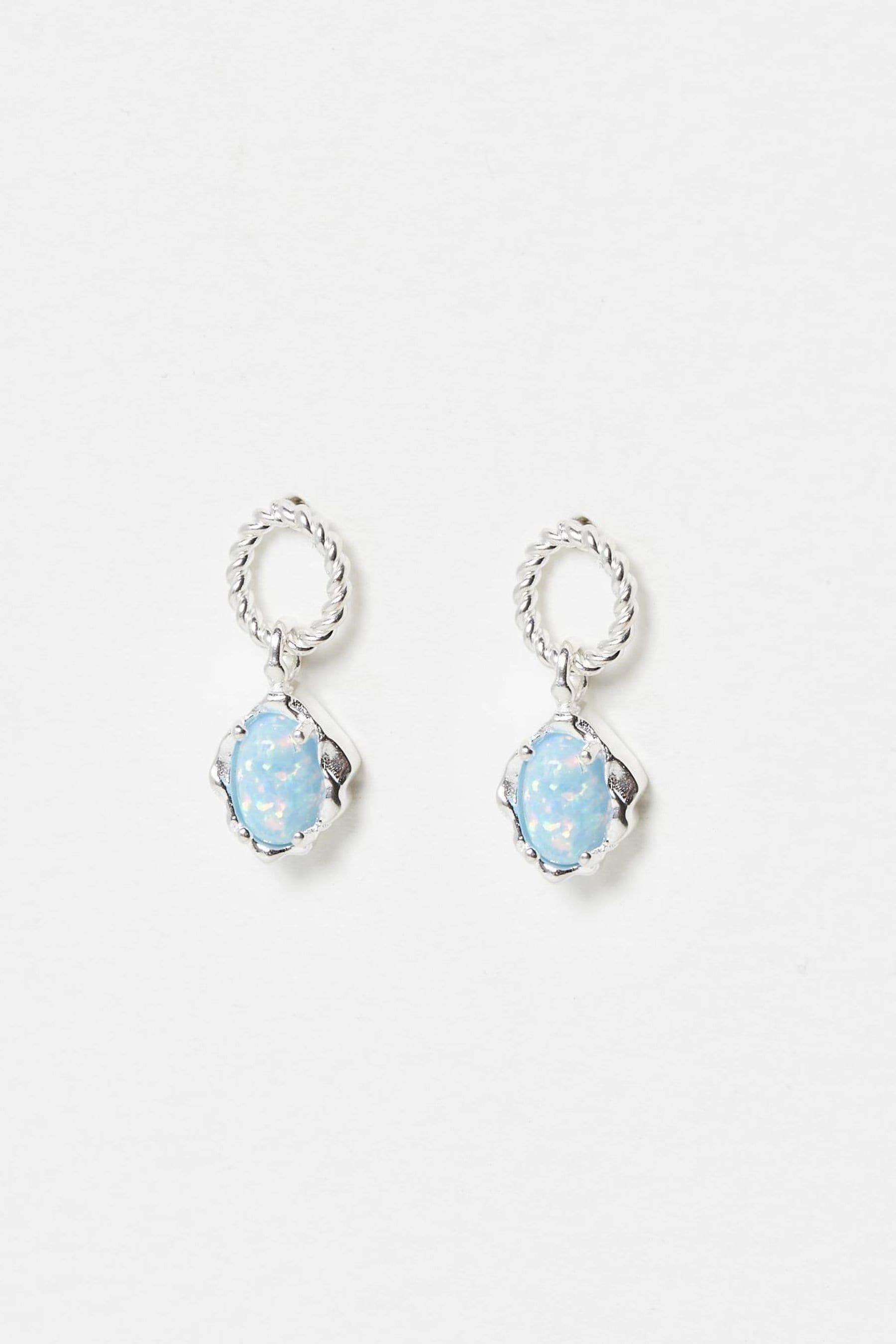 Oliver bonas blue earrings hotsell