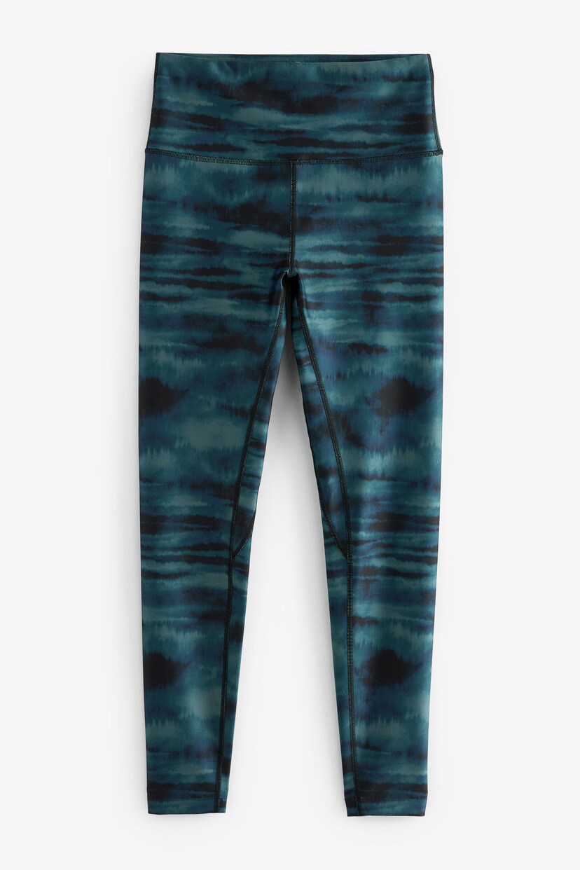 Blue/Green Active High Rise Sports Sculpting Leggings - Image 4 of 5