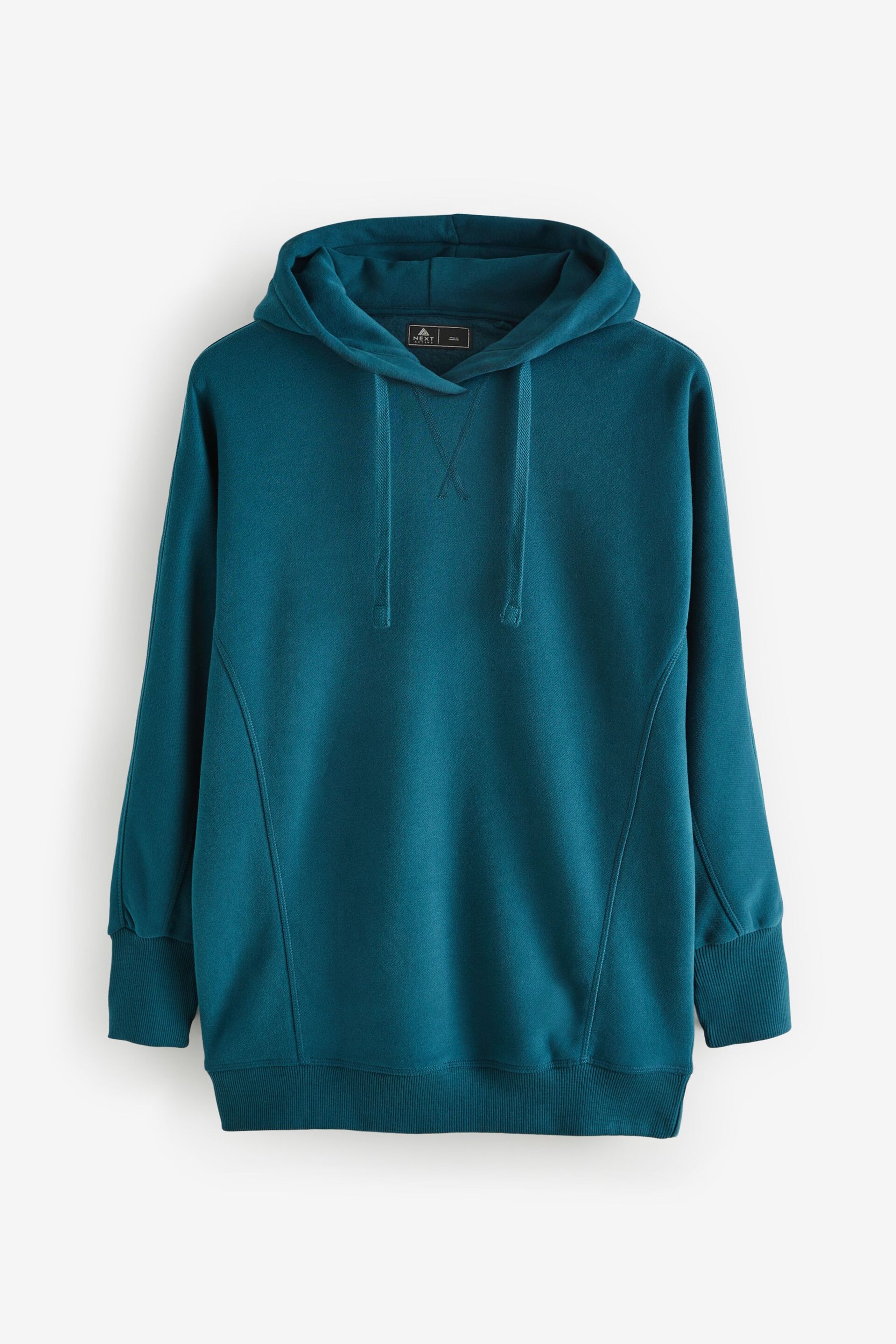 Teal Blue Active Longline Overhead Hoodie - Image 5 of 7