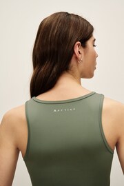 Olive Green Supersoft Active Tank - Image 4 of 7