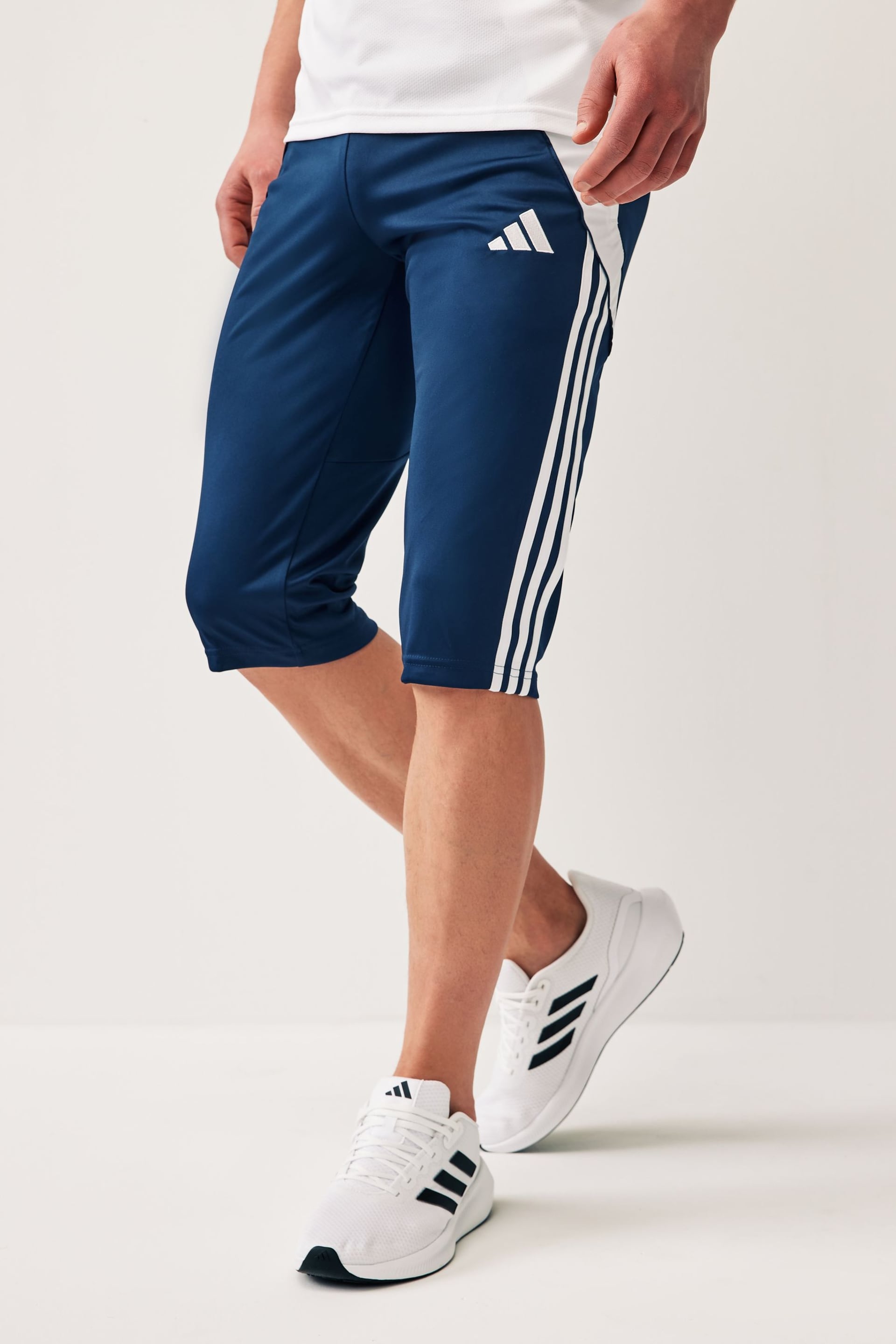 adidas Blue Tiro 24 3/4 Joggers - Image 4 of 6