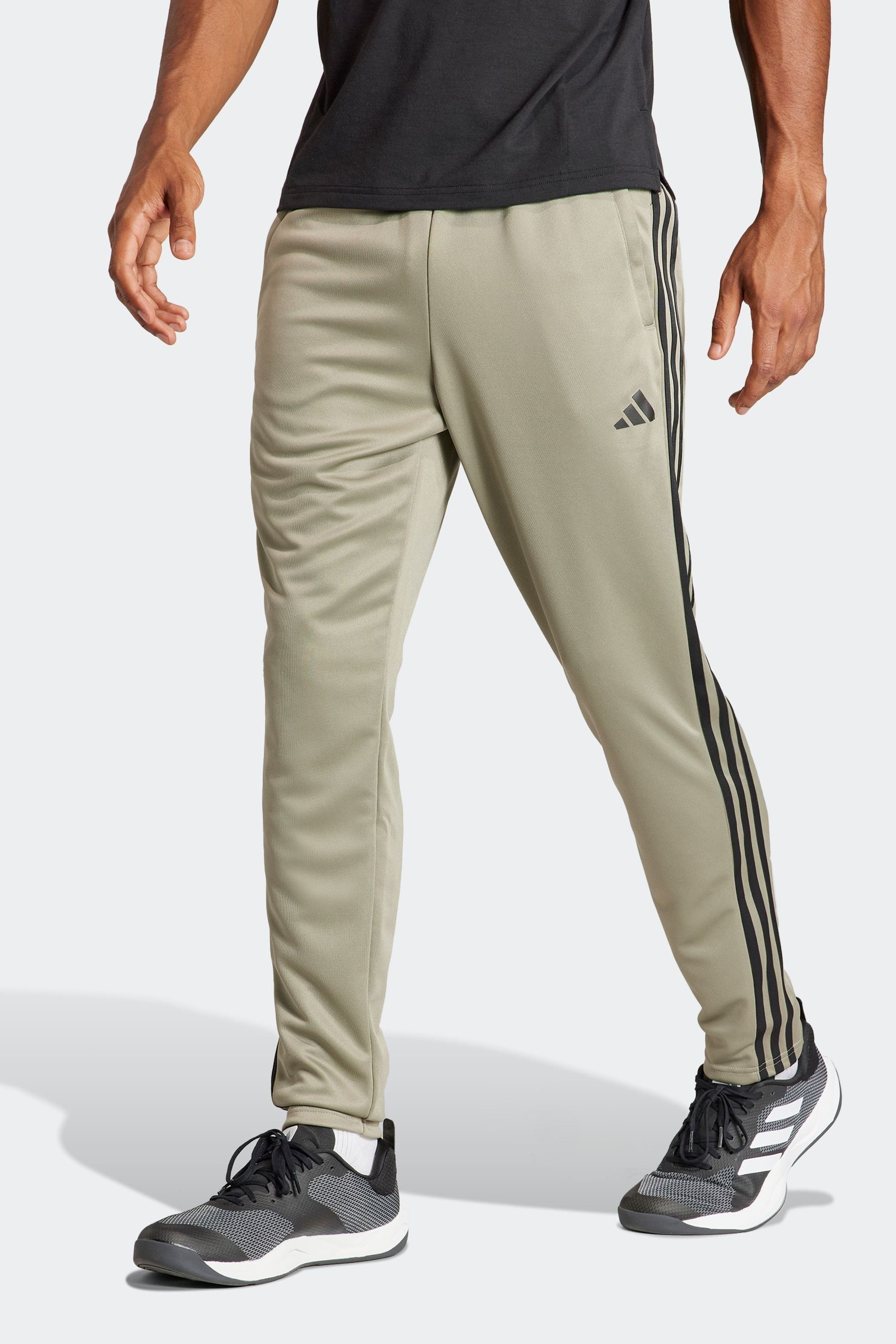 Buy adidas Green 100 Cotton Train Essentials 3 Stripes Training Joggers from the Next UK online shop