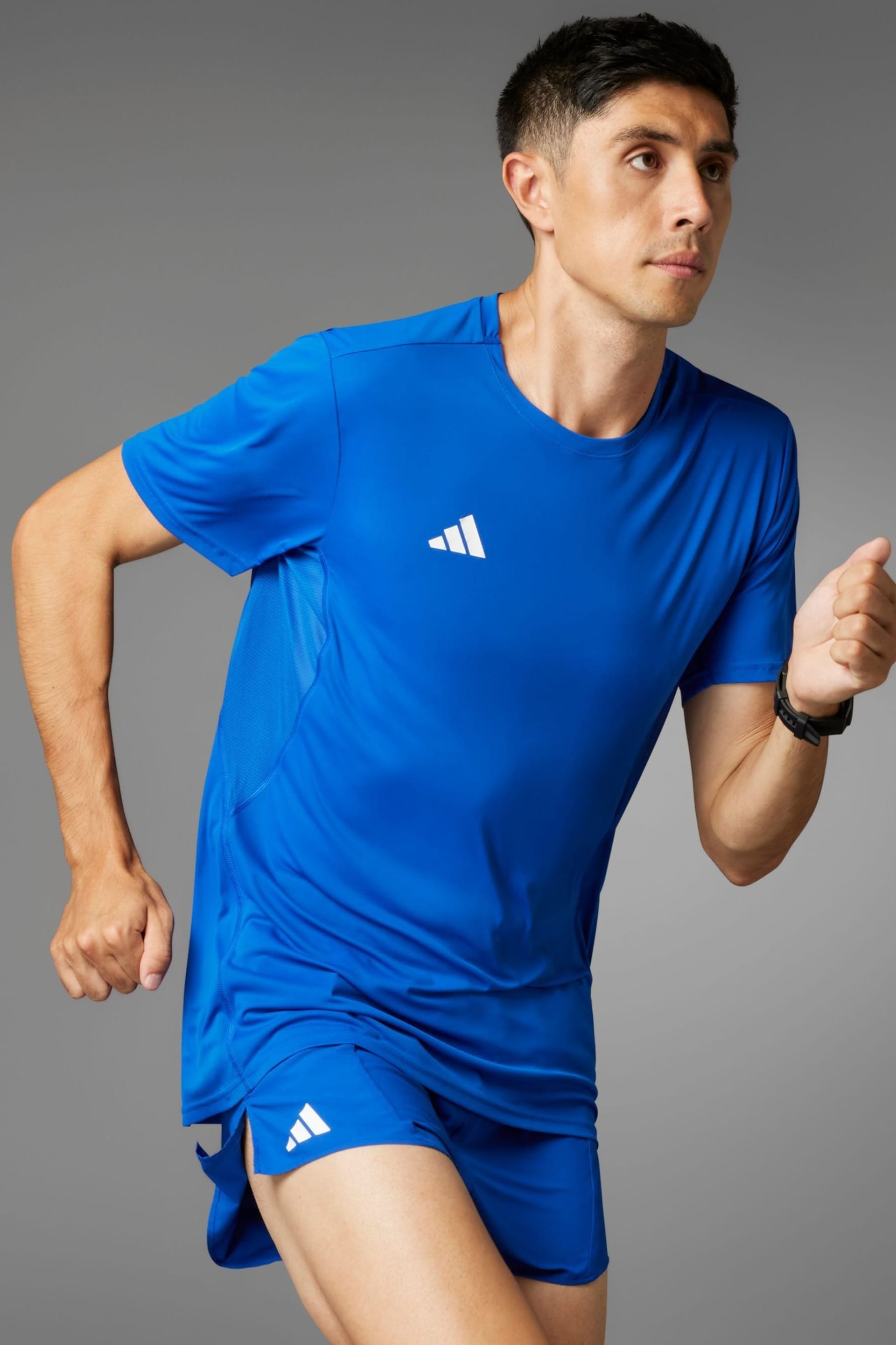 adidas Bright Blue Adizero Essentials Running T-Shirt - Image 11 of 17