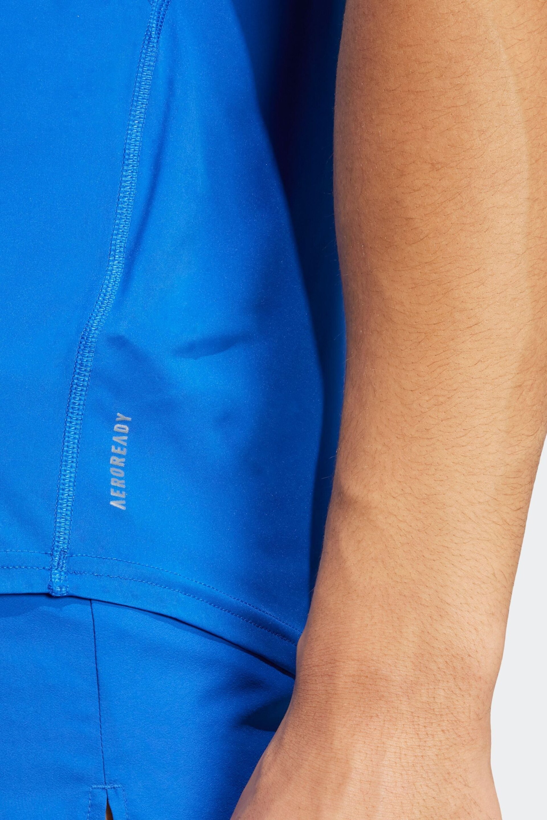 adidas Bright Blue Adizero Essentials Running T-Shirt - Image 15 of 17