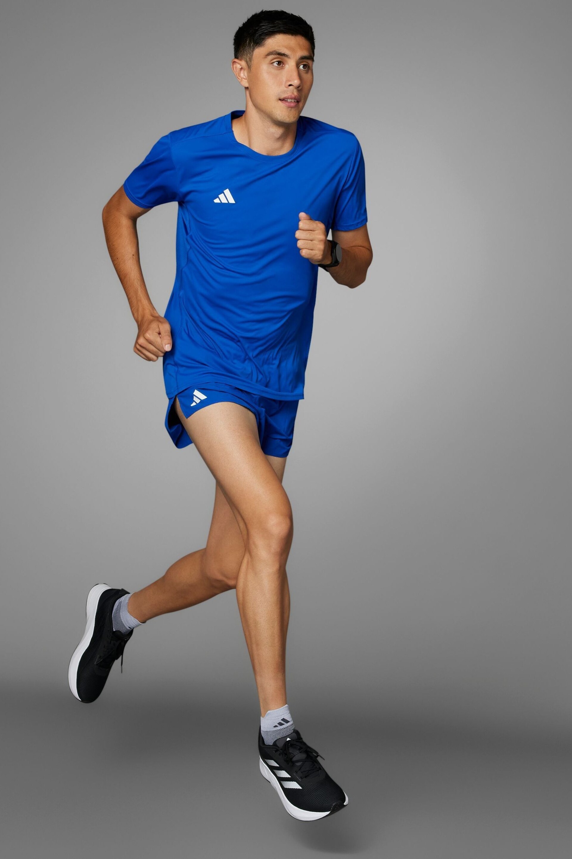 adidas Bright Blue Adizero Essentials Running T-Shirt - Image 9 of 17