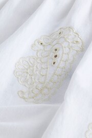 White Embroidered Jersey Midi Dress - Image 7 of 7