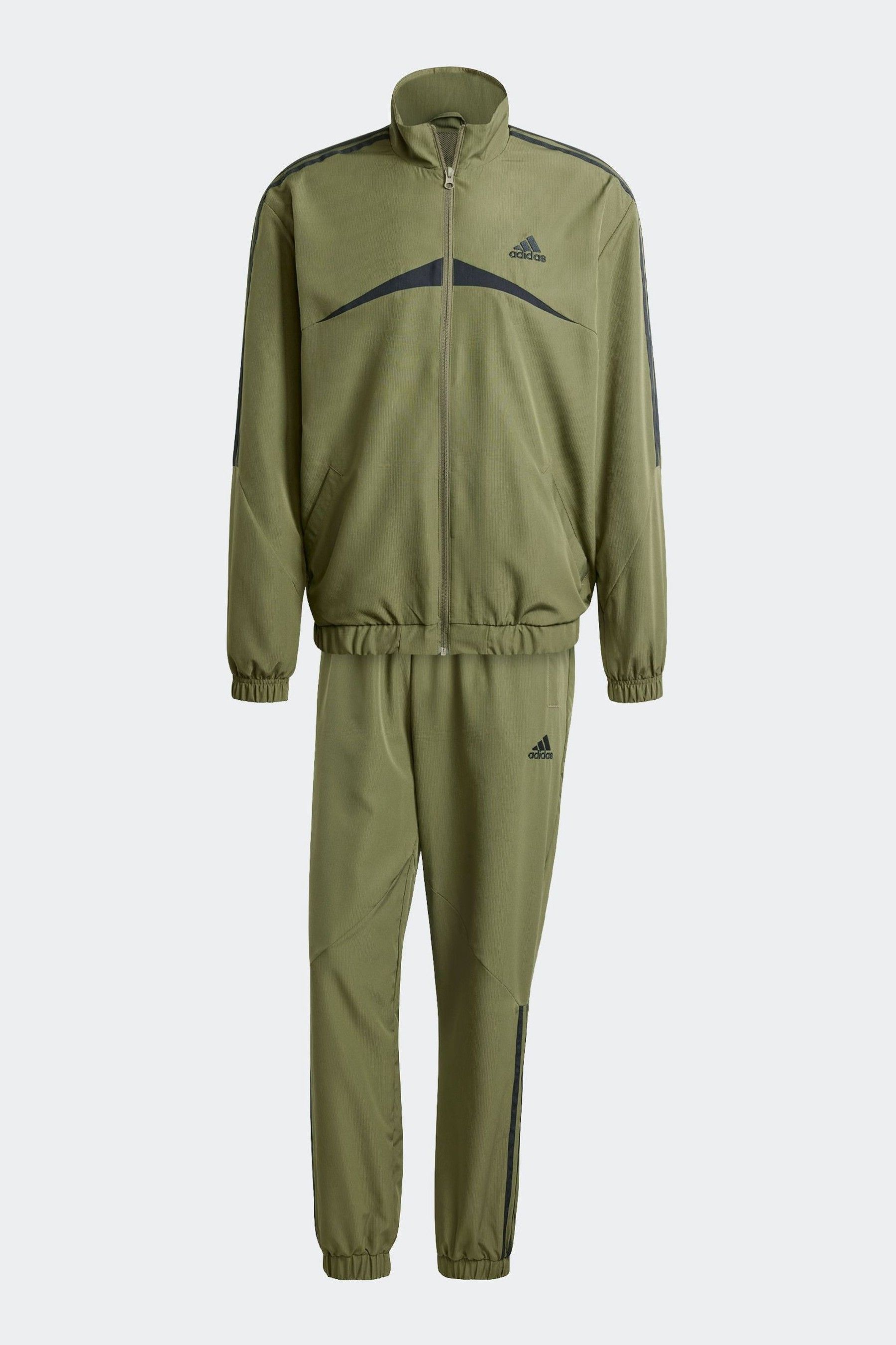 Khaki green adidas tracksuit shop