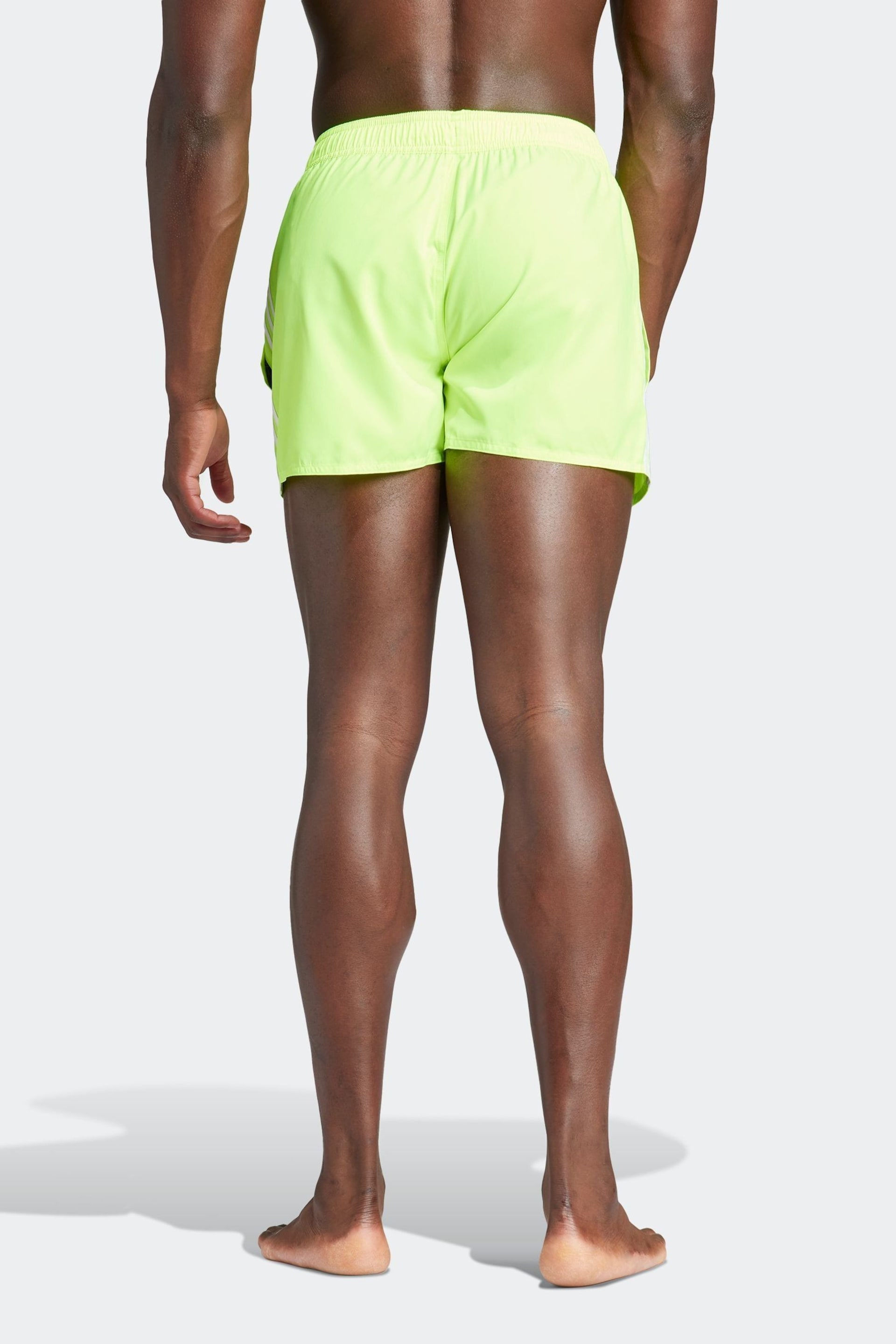 adidas Green 3-Stripes CLX Very Short Length Swim Shorts - Image 2 of 6