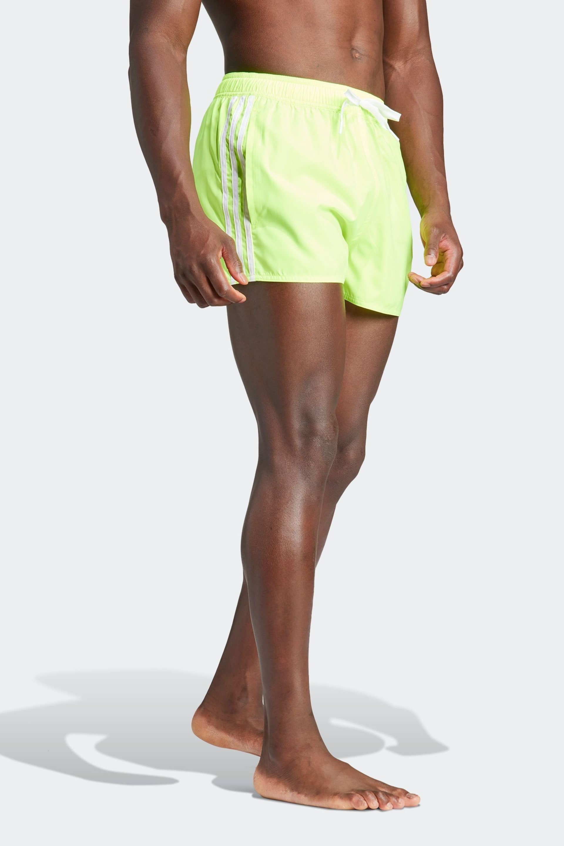 adidas Green 3-Stripes CLX Very Short Length Swim Shorts - Image 3 of 6