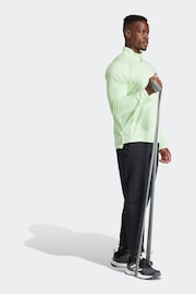 adidas Green Train Essentials Training 1/4-Zip Long Sleeve Sweatshirt - Image 3 of 7