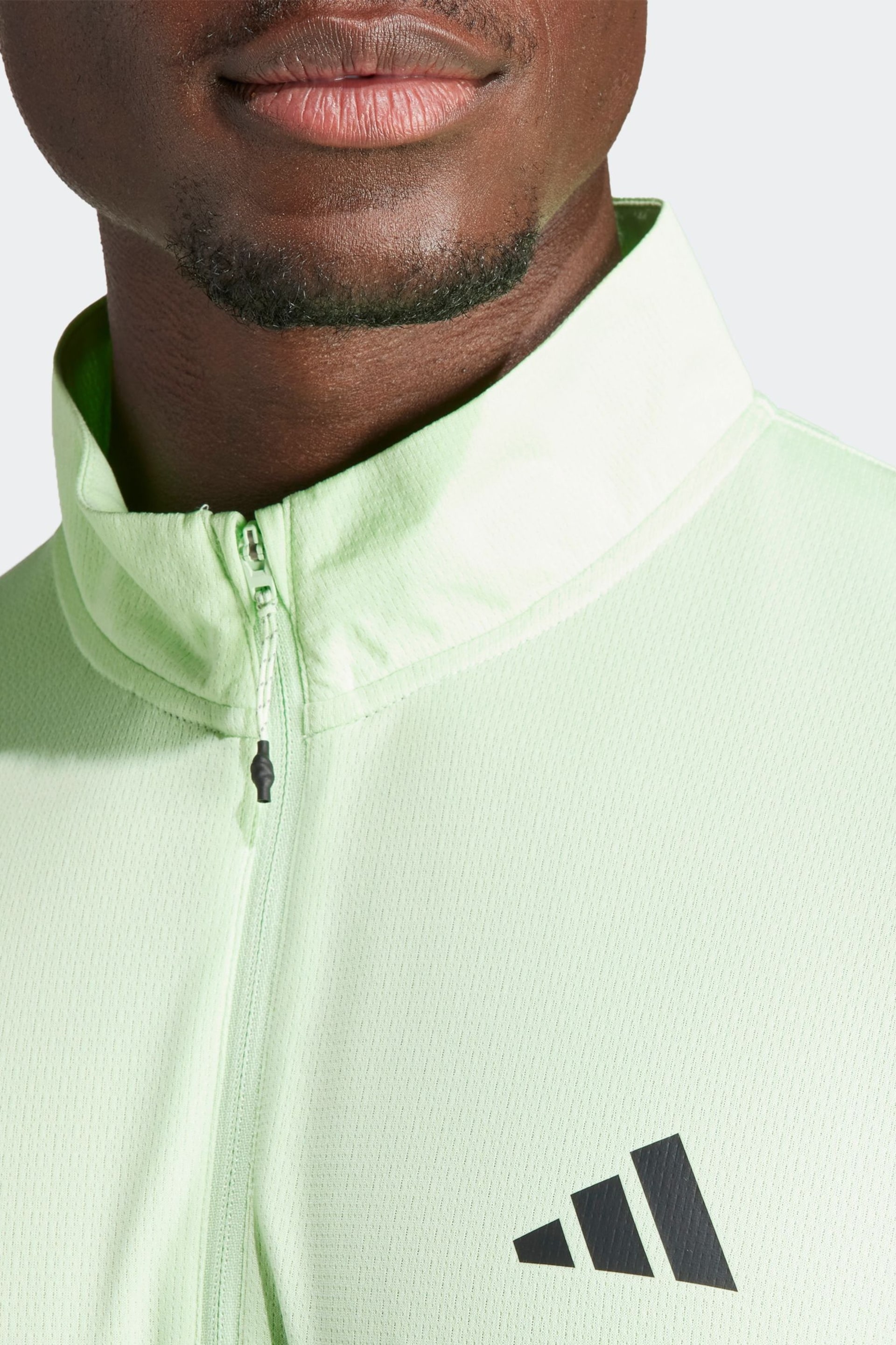 adidas Green Train Essentials Training 1/4-Zip Long Sleeve Sweatshirt - Image 5 of 7