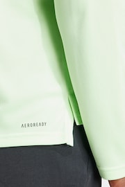 adidas Green Train Essentials Training 1/4-Zip Long Sleeve Sweatshirt - Image 6 of 7