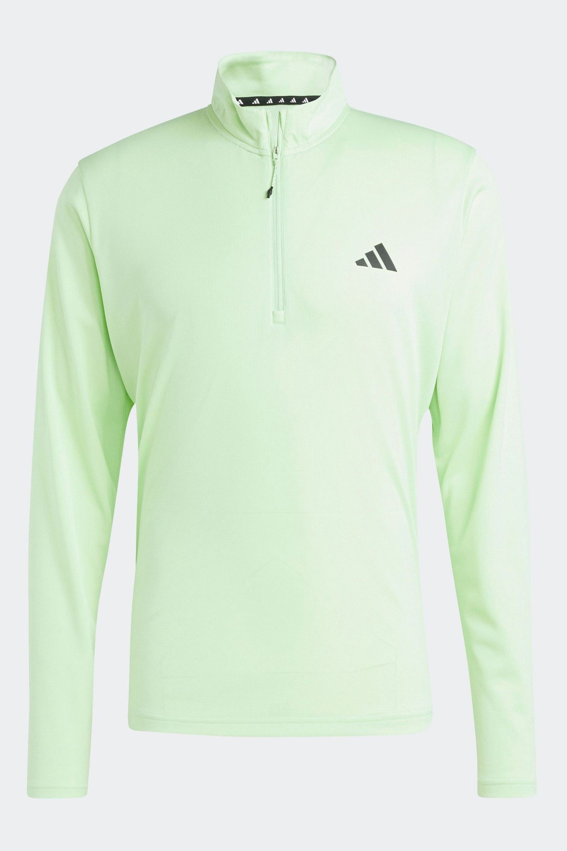 adidas Green Train Essentials Training 1/4-Zip Long Sleeve Sweatshirt - Image 7 of 7