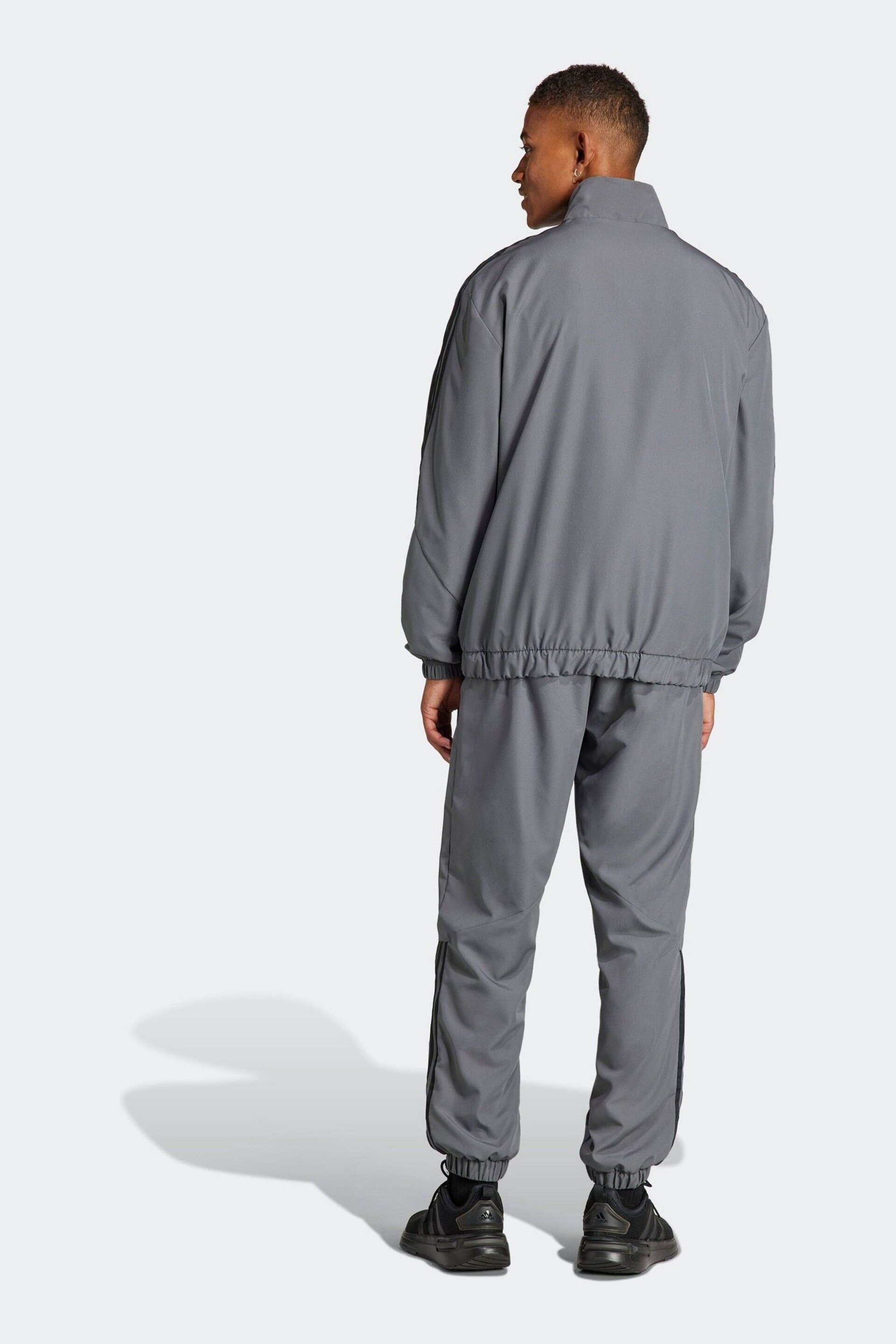 adidas Grey Sportswear Sportswear Woven Chevron Tracksuit - Image 2 of 9