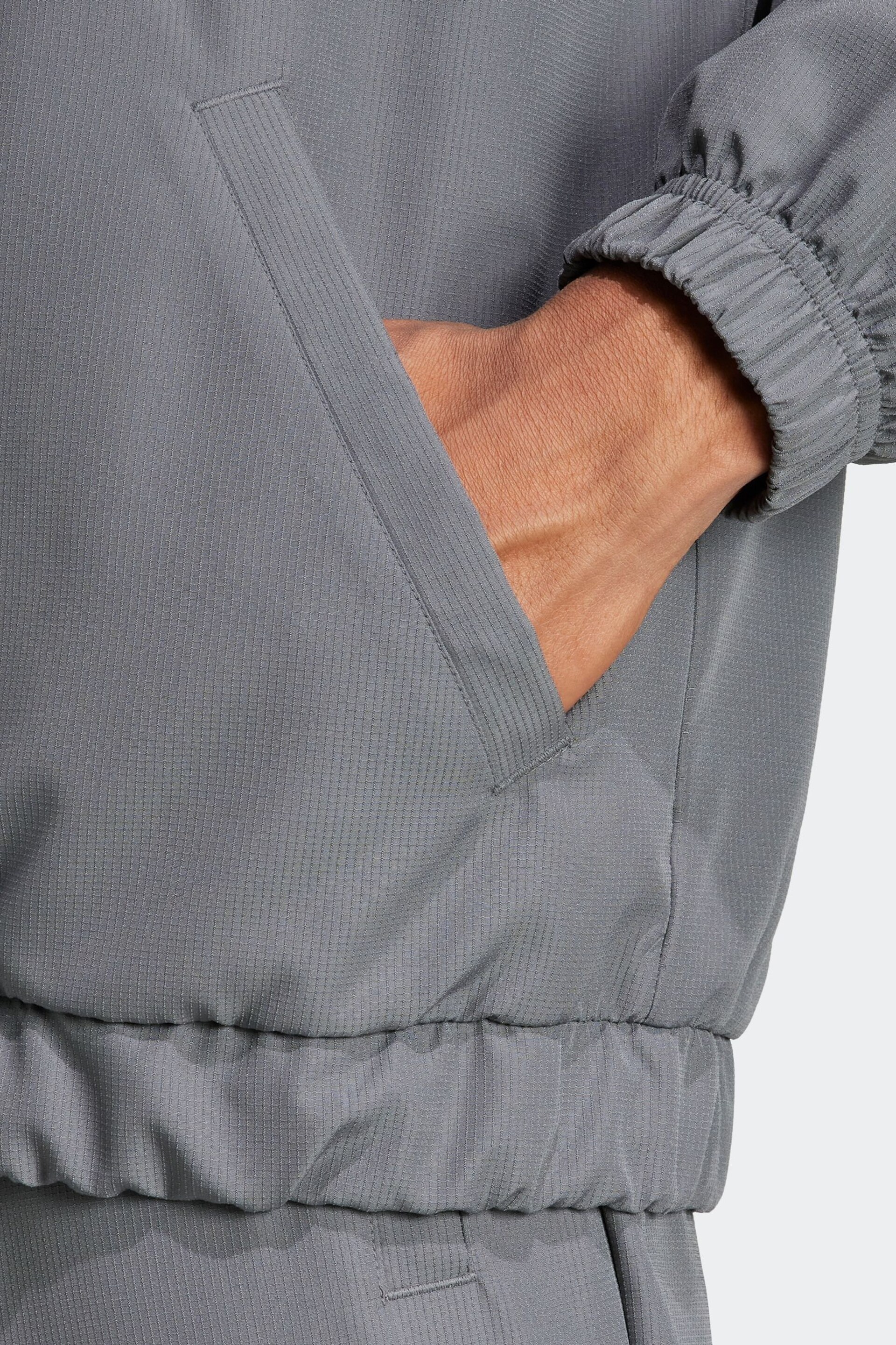 adidas Grey Sportswear Sportswear Woven Chevron Tracksuit - Image 6 of 9