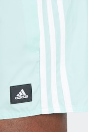 adidas Light Green 3-Stripes CLX Very Short Length Swim Shorts - Image 5 of 6