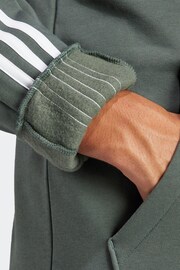 adidas Green Sportswear Essentials Fleece 3 Stripes Hoodie - Image 6 of 7