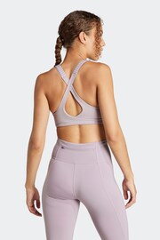 adidas Purple Fastim L Hs Bra - Image 2 of 8