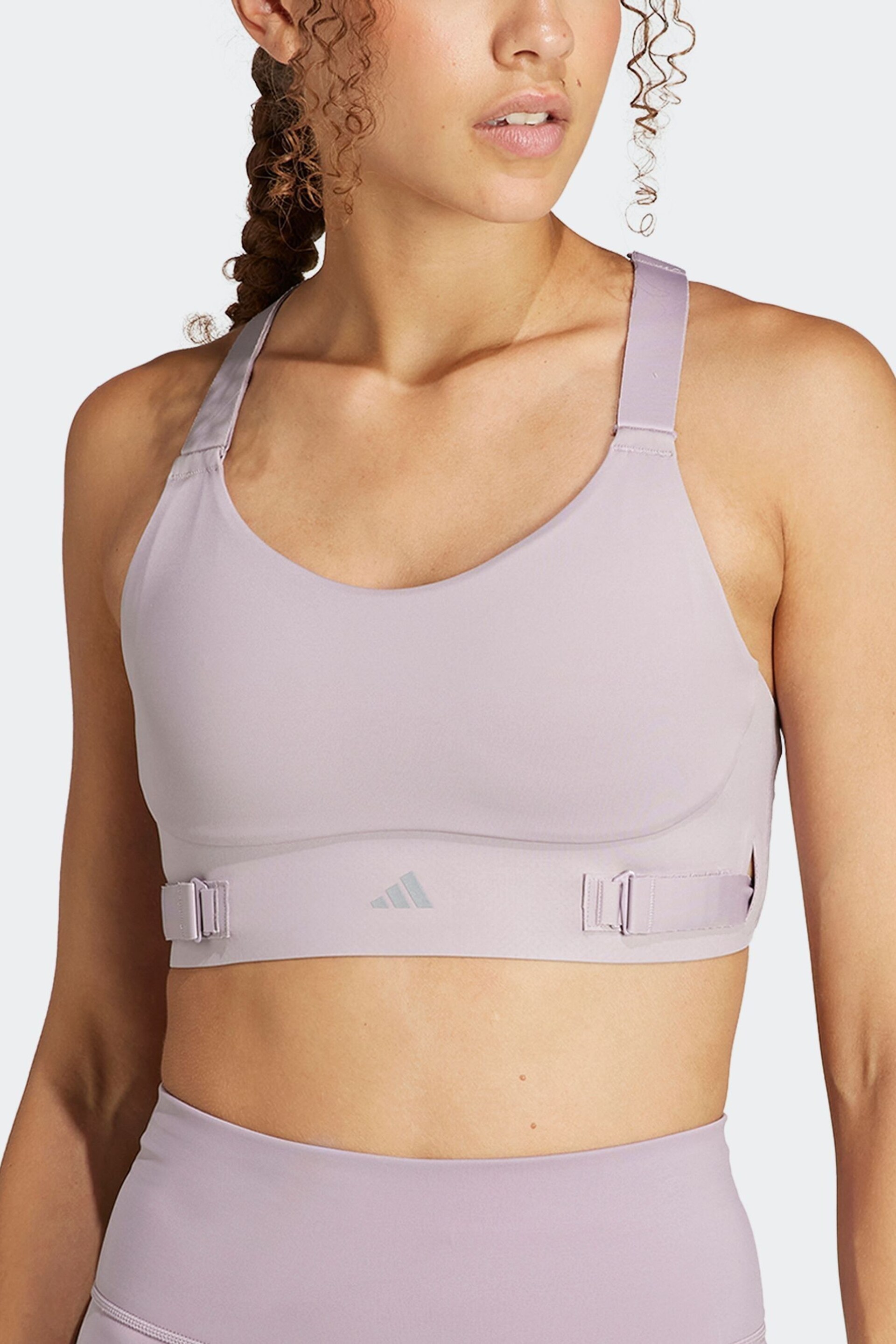 adidas Purple Fastim L Hs Bra - Image 3 of 8