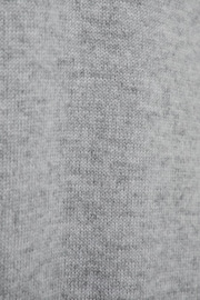 Reiss Soft Grey Melange Royal Atelier Cashmere Half-Zip Funnel Neck Jumper - Image 7 of 7