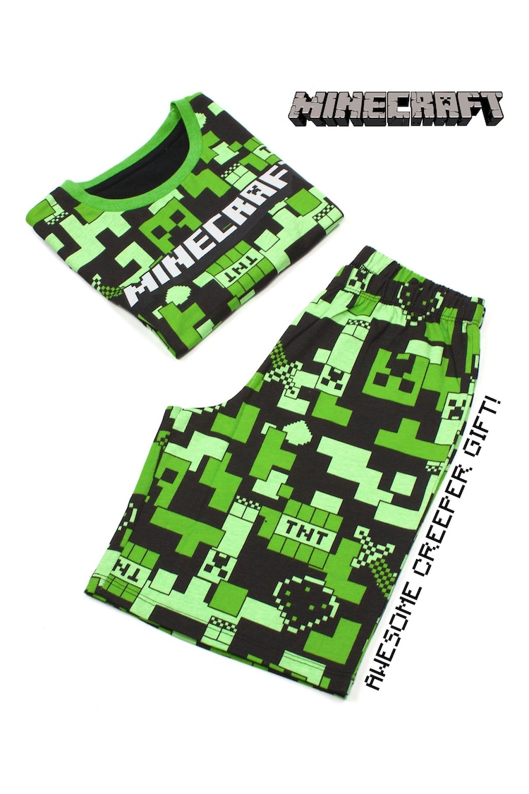 Vanilla Underground Green Minecraft Long Leg Kids Pyjama Set - Image 2 of 7