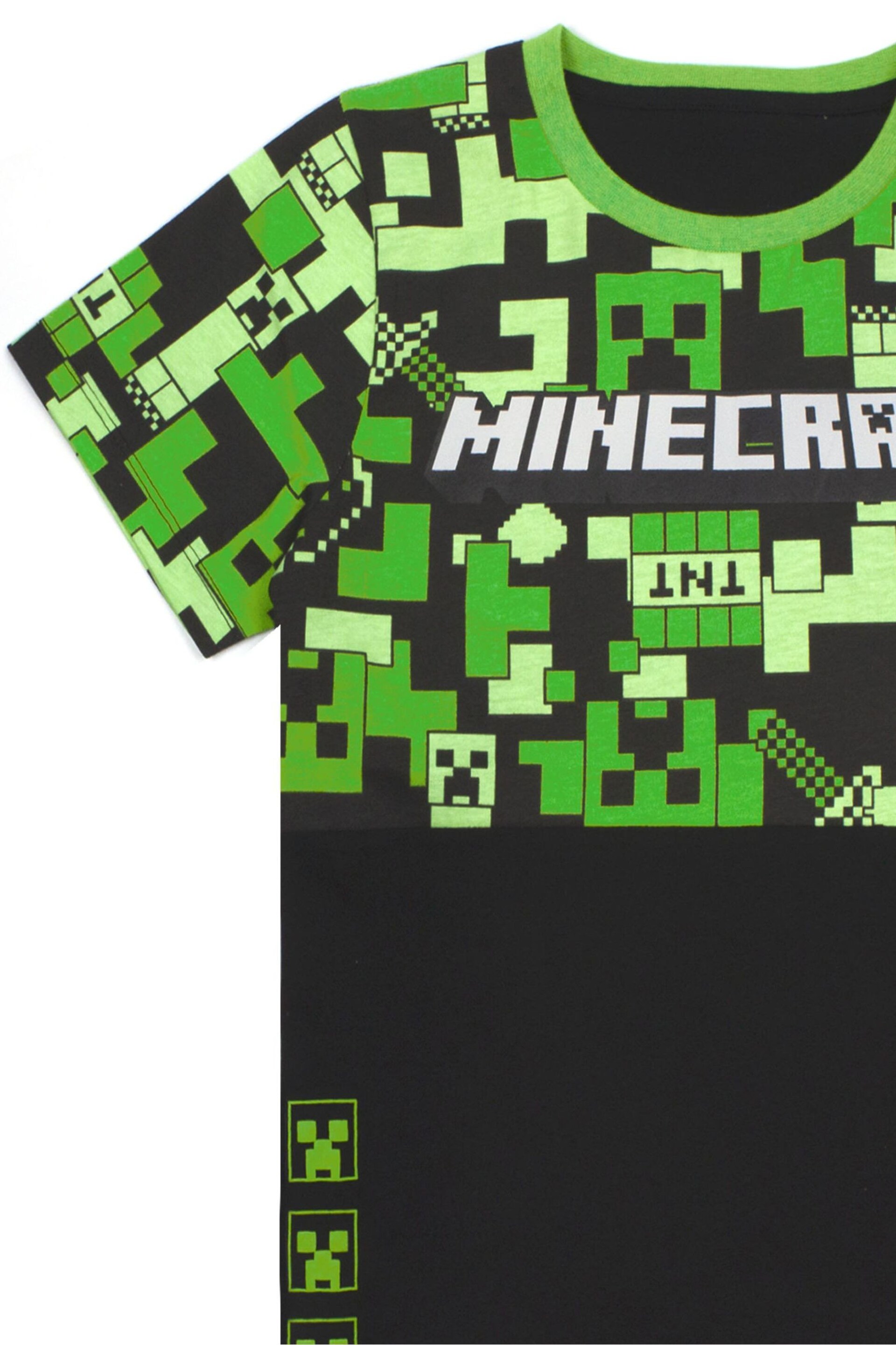 Vanilla Underground Green Minecraft Long Leg Kids Pyjama Set - Image 4 of 7