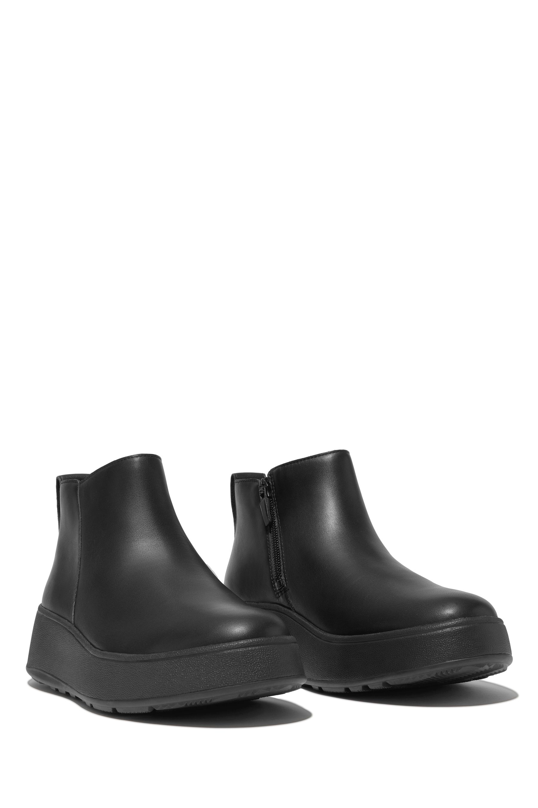 Buy FitFlop F Mode Leather Flatform Zip Ankle Black Boots from Next Austria
